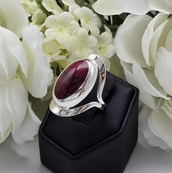 ❤️ JASPER STERLING SILVER RING - Picture 8 of 9